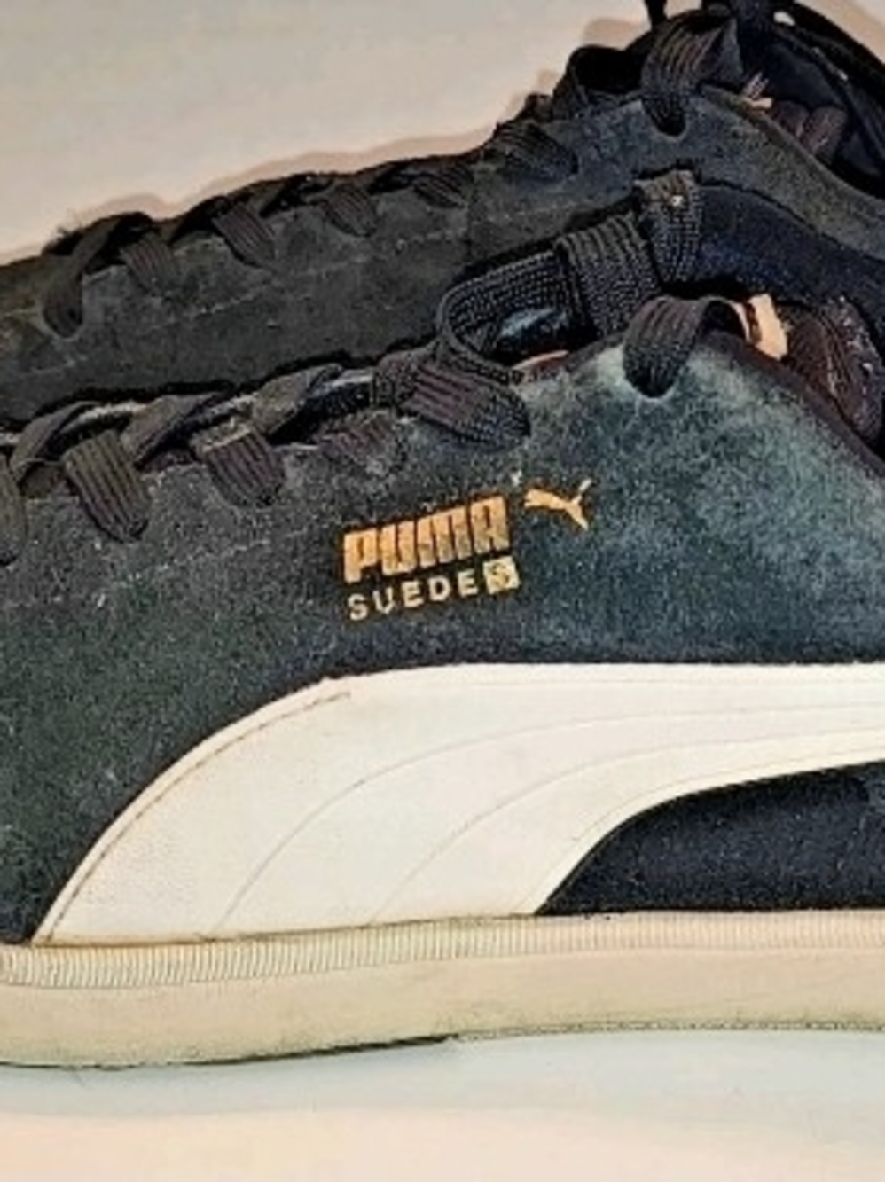 Puma Suede Classic Black White Sneakers Mens Size 10 Low Top Shoes 356414-03